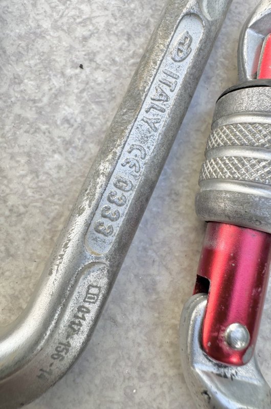 画像4: 米軍放出品 クライミングテクノロジー(CT) D型カラビナ ラージスチールSG  2個 (4)