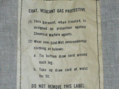 画像2: COAT,VESICANT GAS PROTECTIVE