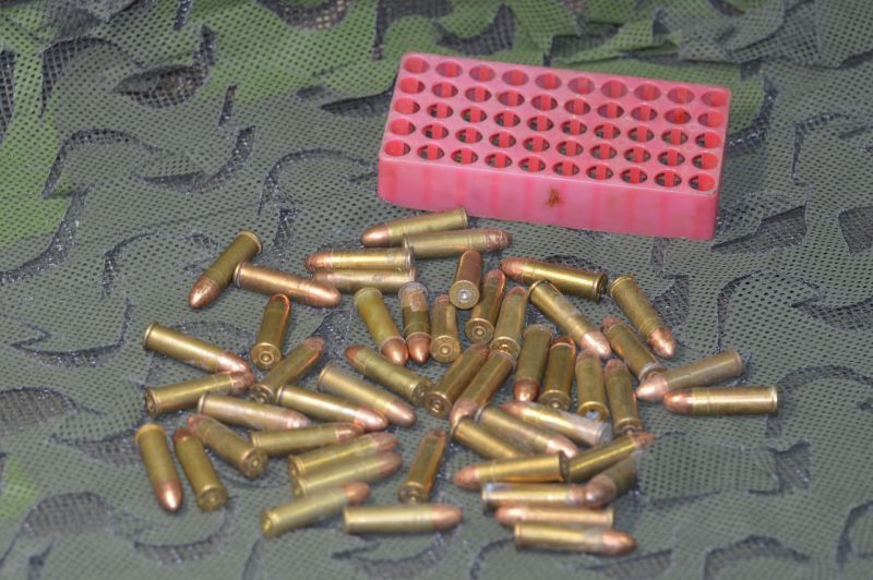 米軍実物 50 Cartridges リボルバー38口径弾 空薬莢 Arms