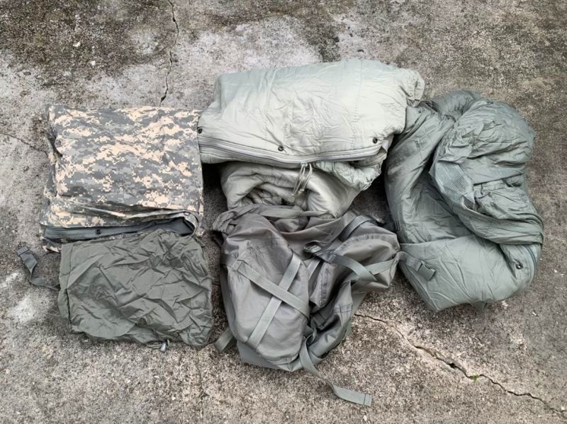 米軍実物 モジュラースリーピングバッグ 5点セット ACU 寝袋、寝具