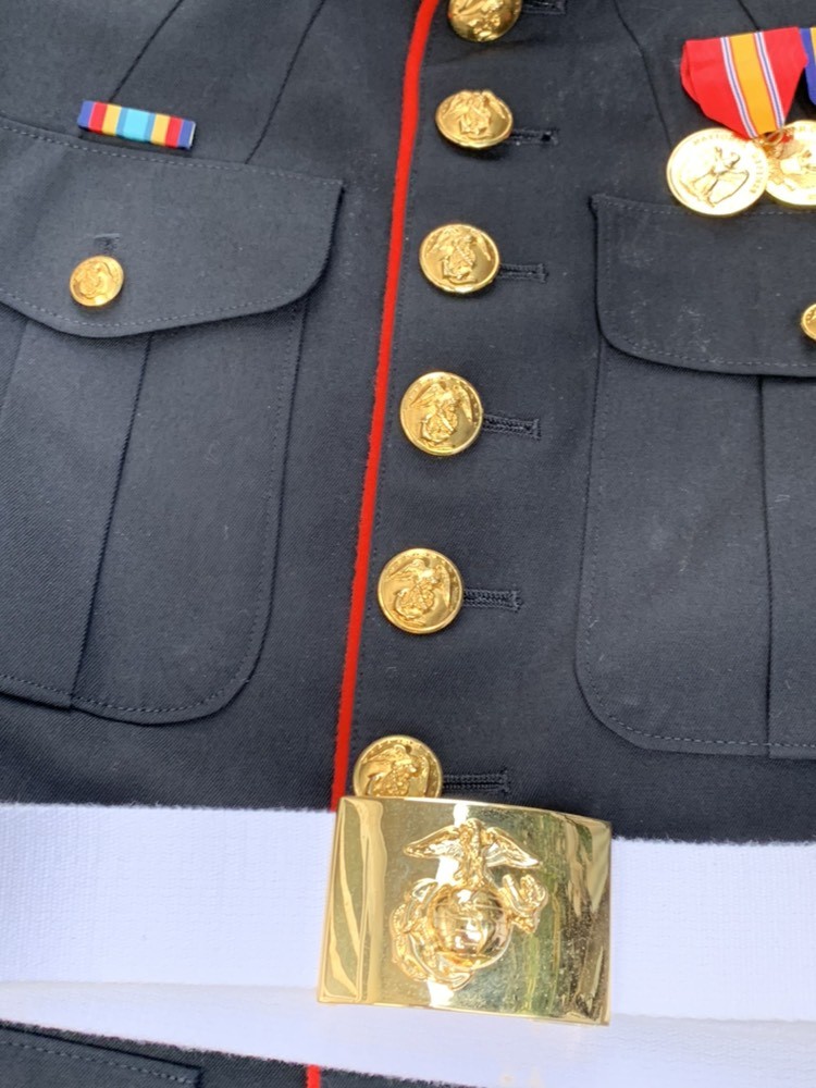 米海兵隊実物 USMC ブルードレス 42S 制服/ドレス.（シャツ・パンツ 