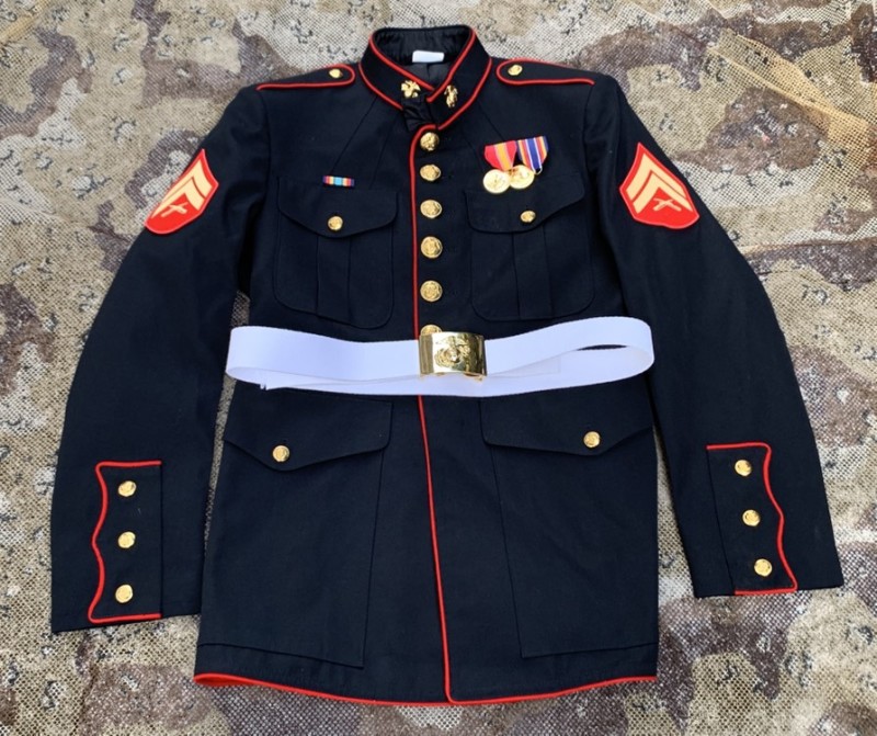 米海兵隊実物 USMC ブルードレス 42S 制服/ドレス.（シャツ・パンツ 