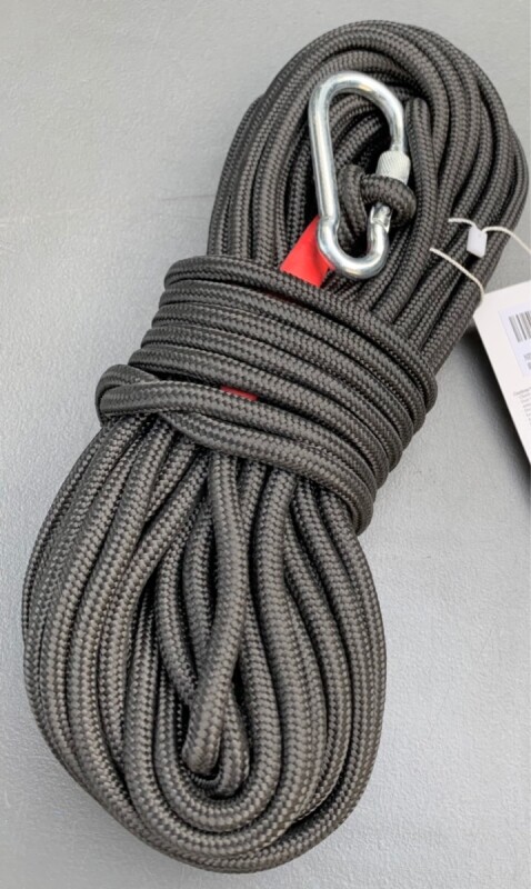 画像1: 米軍放出品 NIECOR クライミングロープ 釣りマグネットロープ 20M 安全ロック付き  (1)