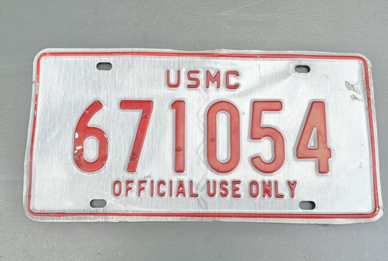 USMC ナンバープレート 2枚セット 米軍放出品 ミリタリー