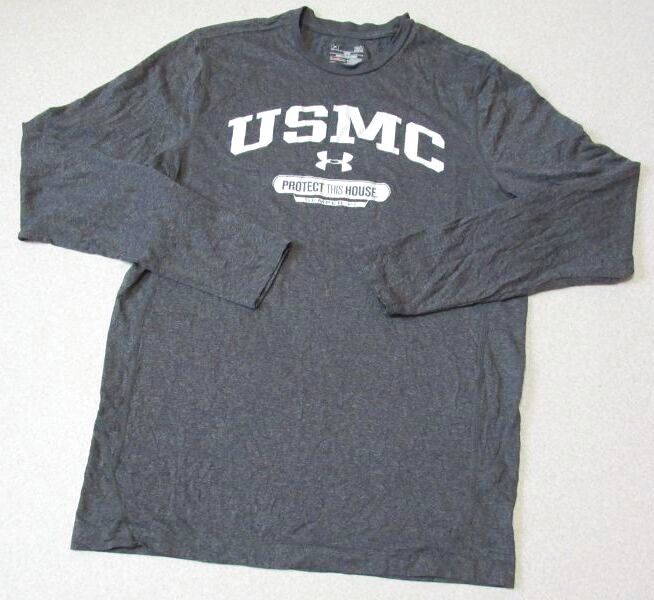 画像1: 米軍放出品 　アンダーアーマー USMC　ロングスリーブTシャツ　MEDIUM (1)