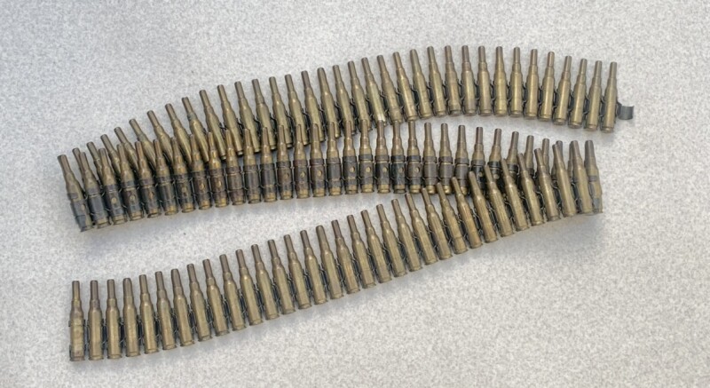 米軍実物 空砲100連発 7.62mm ベルトリンクセット 薬莢 ARMS