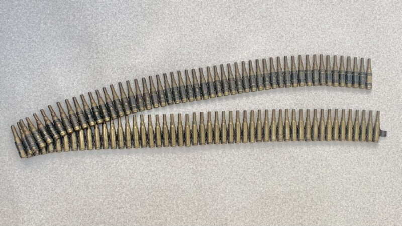 米軍実物 空砲100連発 7.62mm ベルトリンクセット 薬莢 ARMS