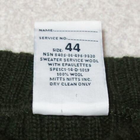 米軍 コマンド セーター SWEATER SERVICE　４4　美品　ミリタリー