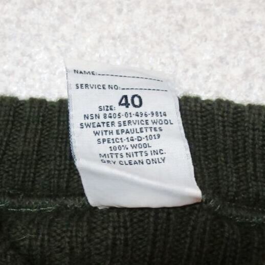 米軍 コマンド セーター SWEATER SERVICE　４０　美品　ミリタリー