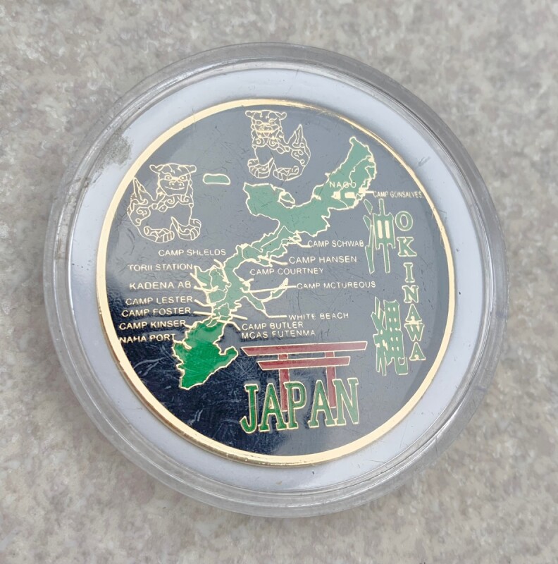 画像1: 米軍放出品 沖縄  モニュメント チャレンジコイン (1)