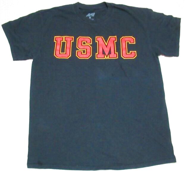 画像1: 米軍放出品 USMC　ロゴTシャツ　LARGE (1)