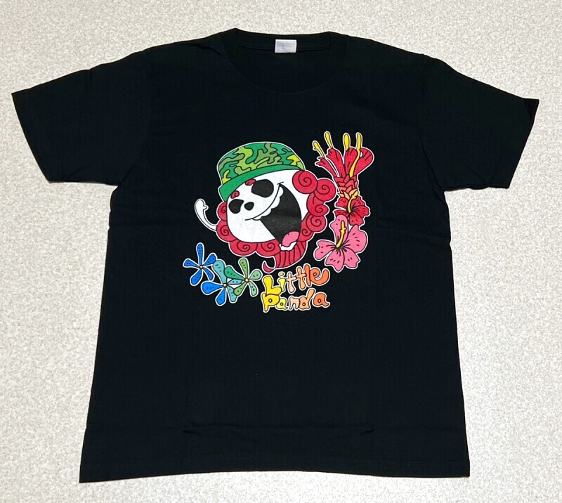 画像1: リトルパンダ Little panda　オリジナル　シーサーパンダTシャツ　BLACK (1)