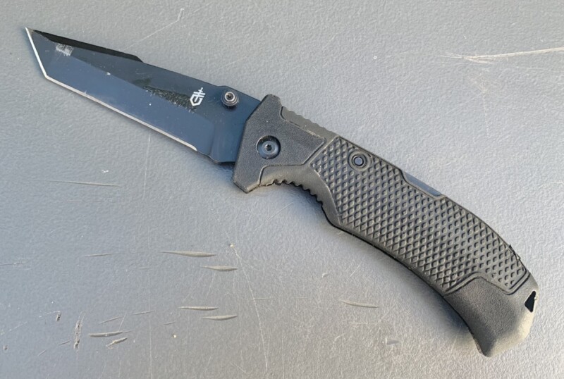 アウトドア その他 米海兵隊放出品 GERBER フォールディング ナイフ EDICT 直刃 タントー 