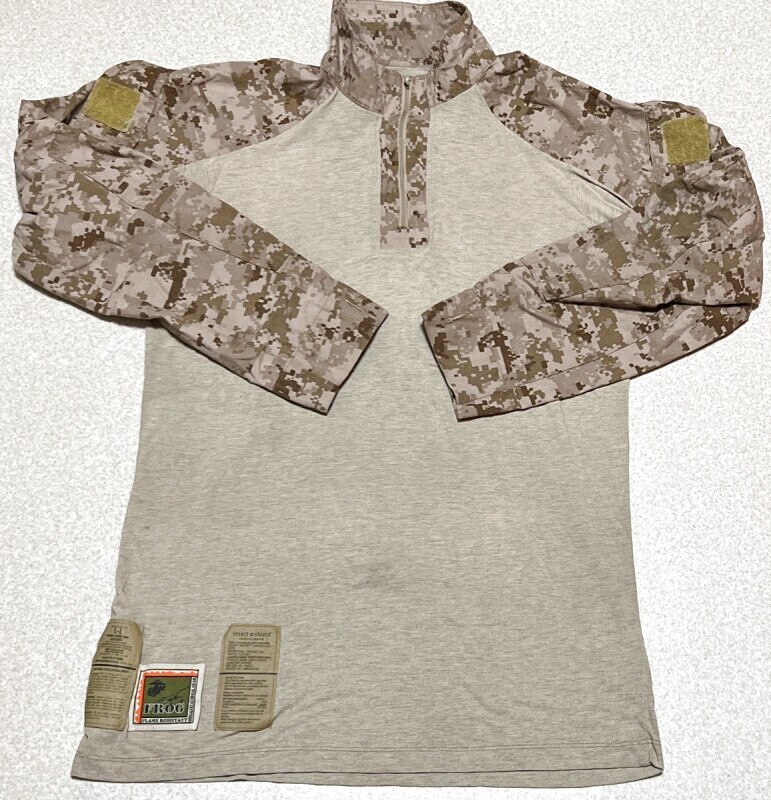 画像1: 米軍実物　FROG　デザートマーパットコンバットシャツ　L-L (1)