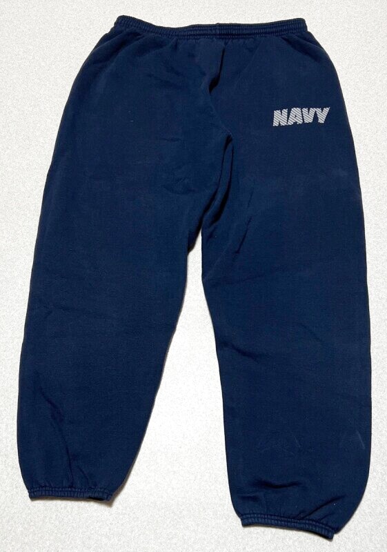 米軍実物 US NAVY スウェット トレーニング パンツ LARGE ミリタリー／トレーナー／パンツ