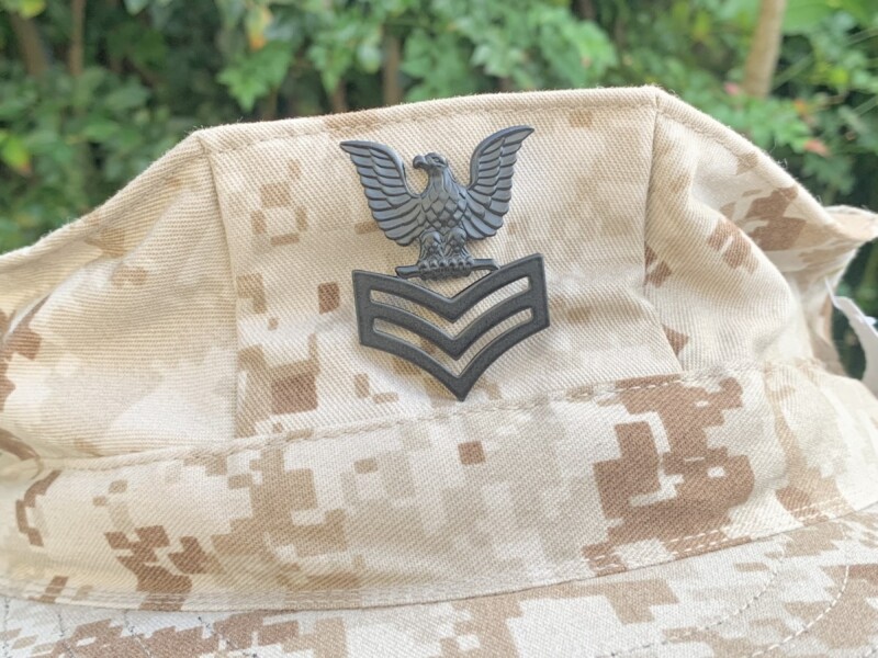 米軍海軍実物 US NAVY デザートマーパット キャップ 八角帽 LARGE