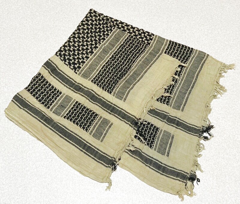 画像1: 米軍放出品  アフガンストール ターバン スカーフ TAN (1)