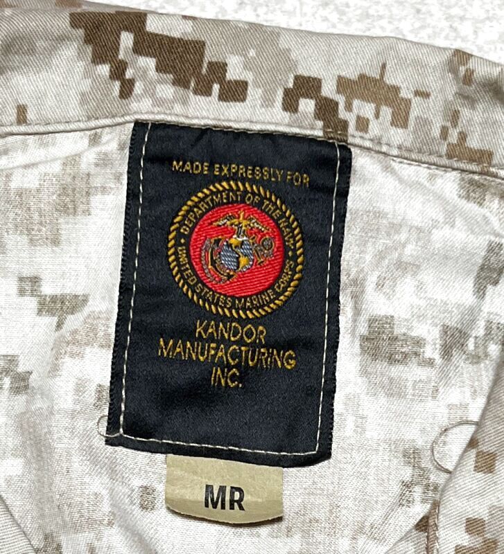 米軍実物,USMC,デザートマーパットジャケット/パンツ MEDIUM-REGULAR デザ-トマ－パット（USMC）