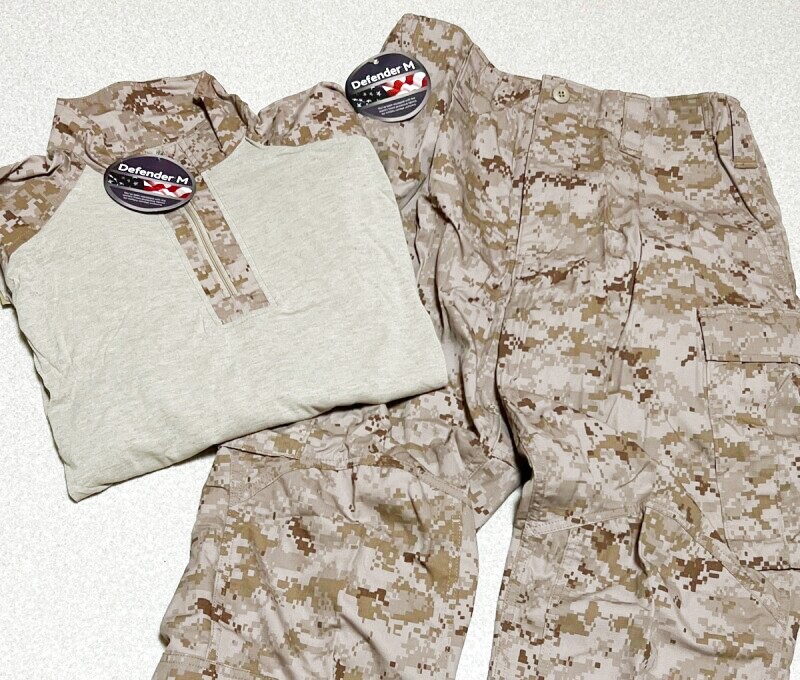 画像1: 米軍実物 FROG デザートマーパットコンバットシャツ/パンツセット　M-R (1)