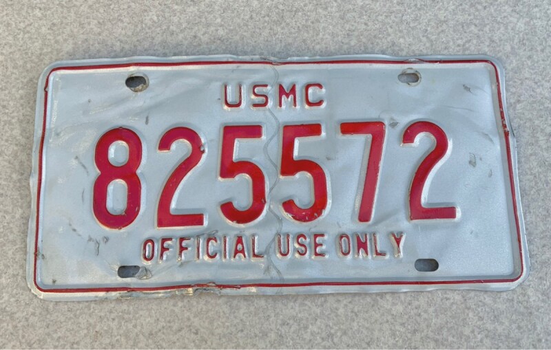 USMC ナンバープレート 2枚セット 米軍放出品 ミリタリー
