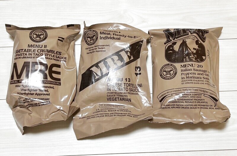 米軍　MRE ミリ飯　2021年　cレーション 送料無料 米軍 MRE ミリ飯 2021年 cレーション 送料無料