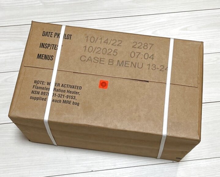 米軍実物 2025年10月検【アメリカル】MREレーション非常食/戦闘食 MENU