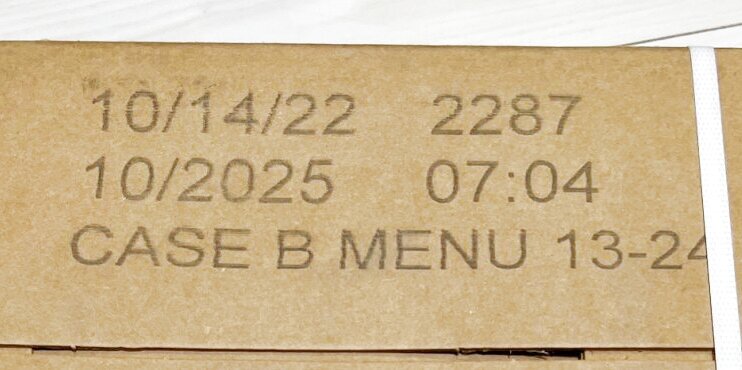 米軍 ミリタリー MRE レーション ケース B 2025年10月賞味期限 ミリタリー MRE レーション ケース A 2025年10月賞味期限