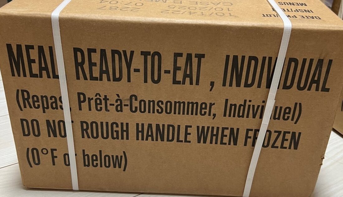 米軍実物 2025年10月検【アメリカル】MREレーション非常食/戦闘食 MENU