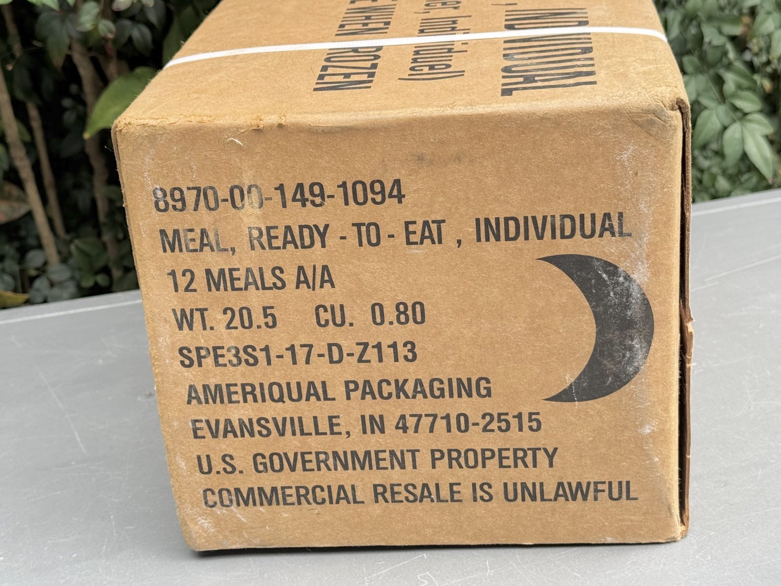 米軍 ミリタリー MRE レーション ケース B 2025年10月賞味期限